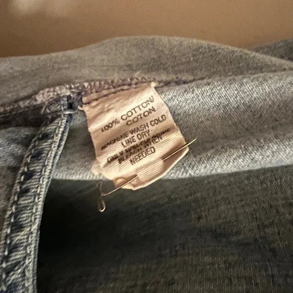 Anne Klien Denim Sleeveless Crisscross Front W/ Full Zipper Back Jumper - Size 2 - Picture 8 of 8